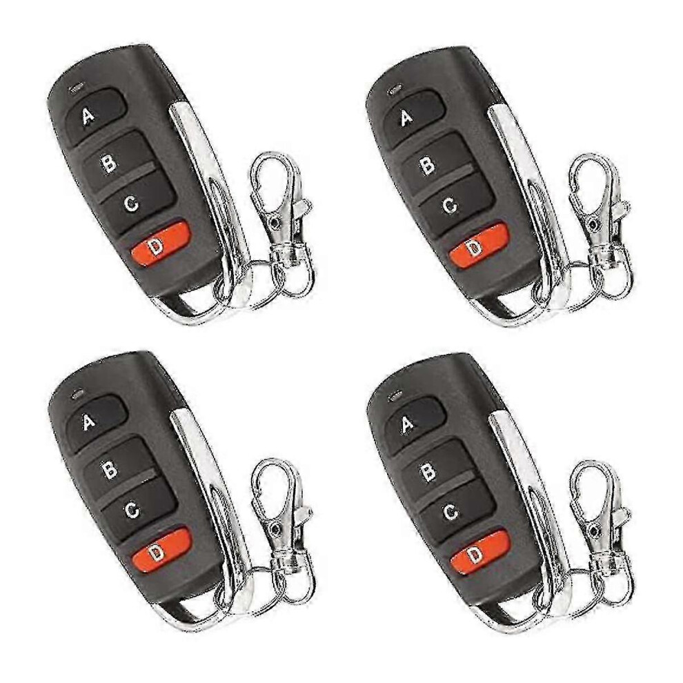 Kikidex (As Show, One Size) 4Pcs Universal Duplicator Remote Garage Door Remote,Remote For Gate Remote Control Key Fob Replacement Garage Door