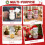 10Pcs Jul Dryckflaskor Festlig Saft Mjölkflaskor Present 8