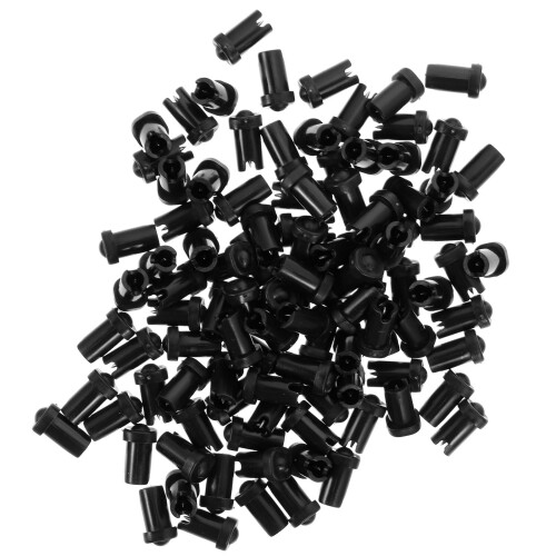 100Pcs Lash Extension Glue Bottle Nozzle Needles Durable Black PP