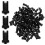 100Pcs Lash Extension Glue Bottle Nozzle Needles Durable Black PP 3