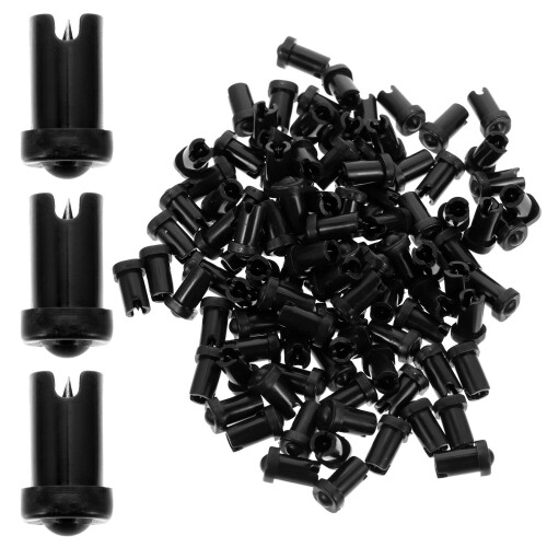 100Pcs Lash Extension Glue Bottle Nozzle Needles Durable Black PP 2