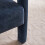 Living And Home Blue Chenille Upholstered Accent Chair with Lumbar Pillow 5