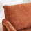 Living And Home Orange Chenille Upholstered Accent Chair with Lumbar Pillow 4