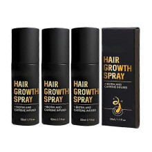 3X HaloGrow Hair Growth Spray with Biotin & Caffeine - Fast-Acting Hair Regrowth Treatment for Thinning Hair in Men & Women