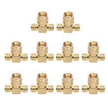 10 Stück SMA-T-Adapter, breite Bandbreite,