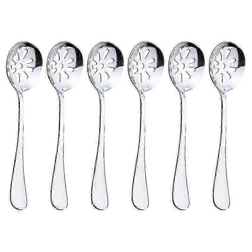 Kikidex (As Show, One Size) 6Pcs Small Slotted Spoons Metal Caviar Spoons Slotted Spoon For Filter Soup Kitchen Gadgets