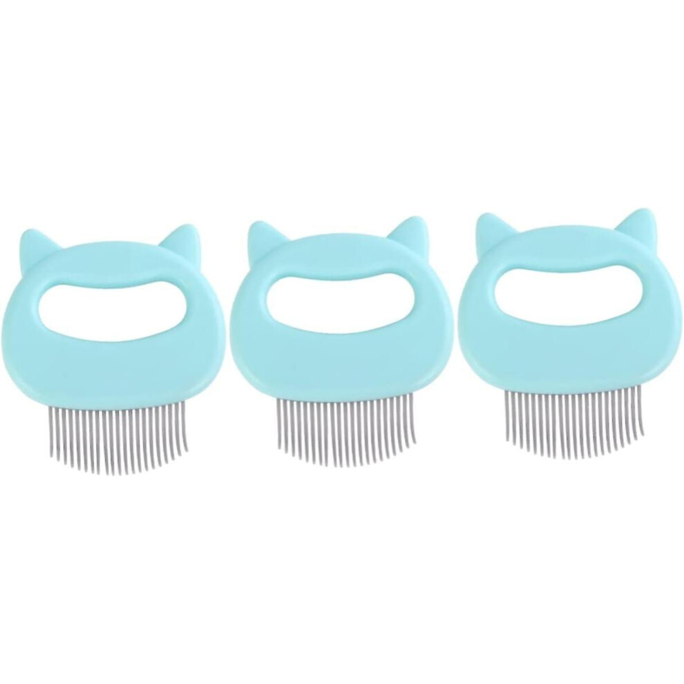 Kikidex (As Show, One Size) 3Pcs Dog Comb Pet Hair Removal Brush Pet Hair Removal Massage Shell Comb Cat Relaxing Massager Dog Hair Removal Comb Comb