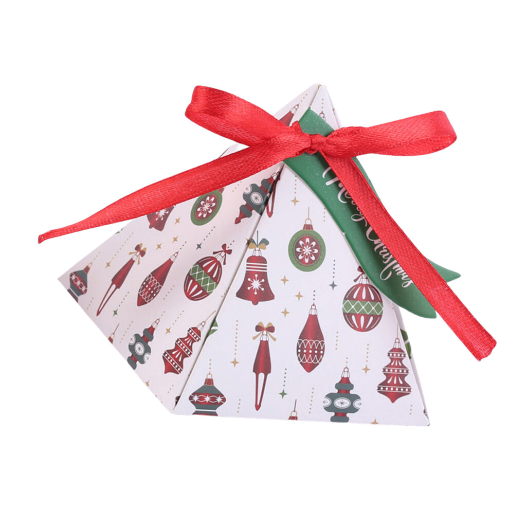 White 50Pcs Festival Triangles Candy Boxes Treats Container For