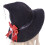 Punk Witch Cap Bowknot Tassels Wizard Hat Halloween-Black 1