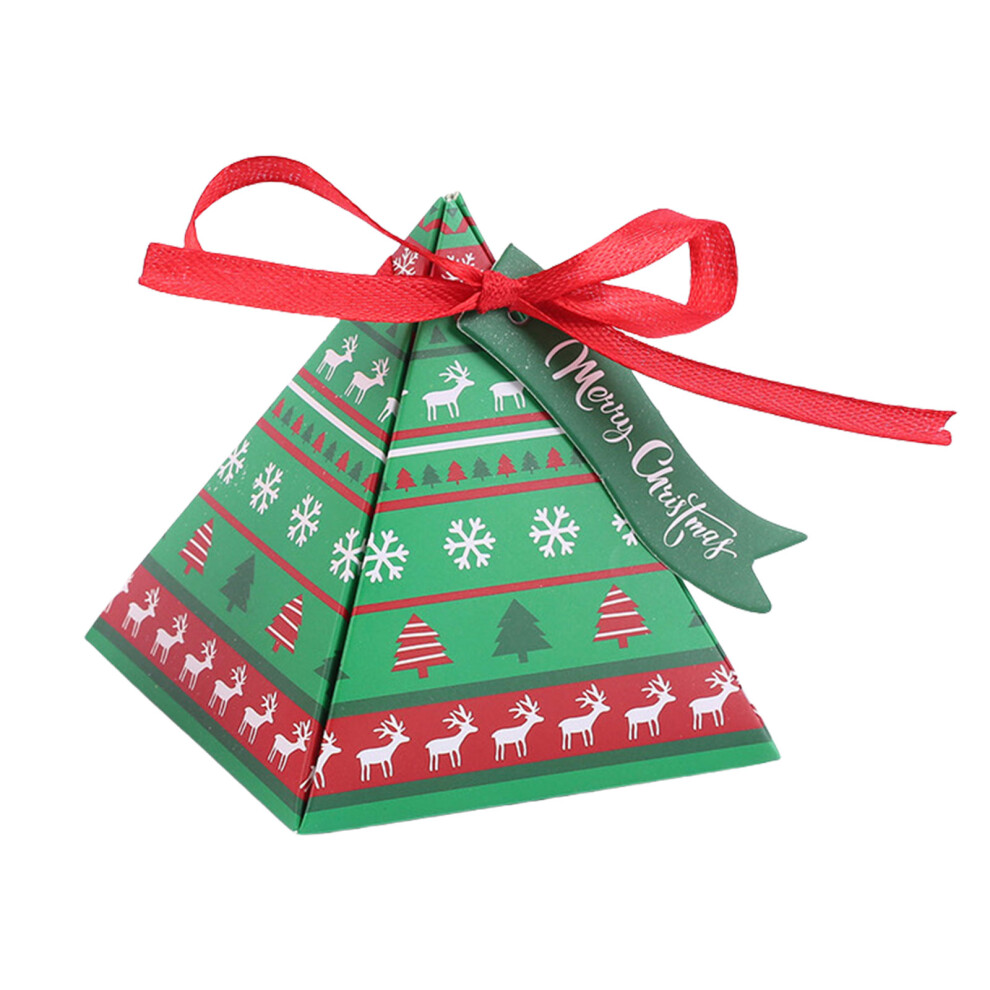 Green 50Pieces Holiday Seasonal Triangles Gift Boxes Stylish