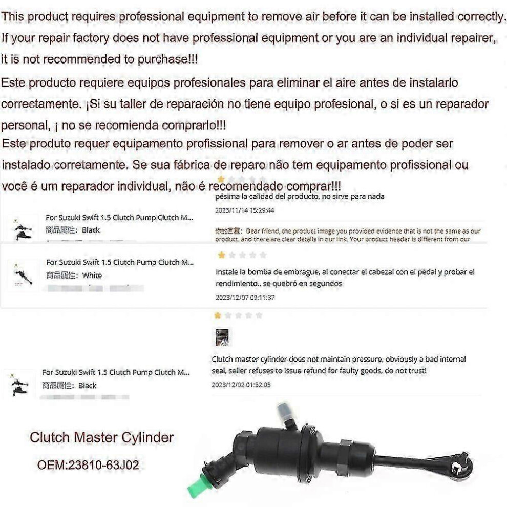 Kikidex (As Show, Master) For Suzuki Swift 13 16 Clutch Pump Clutch Master Cylinder Clutch Slave Cylinder 23810-63J02 23820-77Ja1 2381063J02 23820-63J01