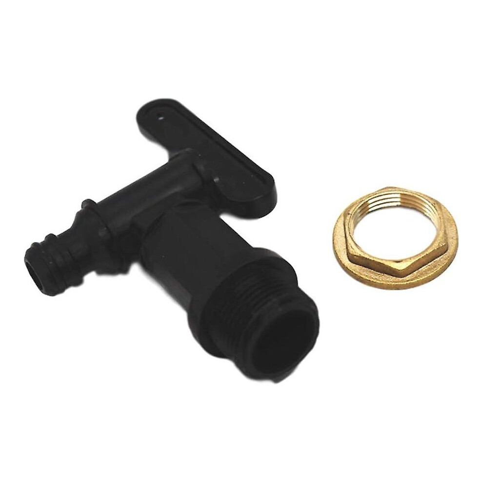 Kikidex (As Show, One Size) 1000L Plastic Tank Tap, Ibc Water Storage Box Adapter, Watering Hose Tap Adapter, For Rainwater Collector, Fuel Tank