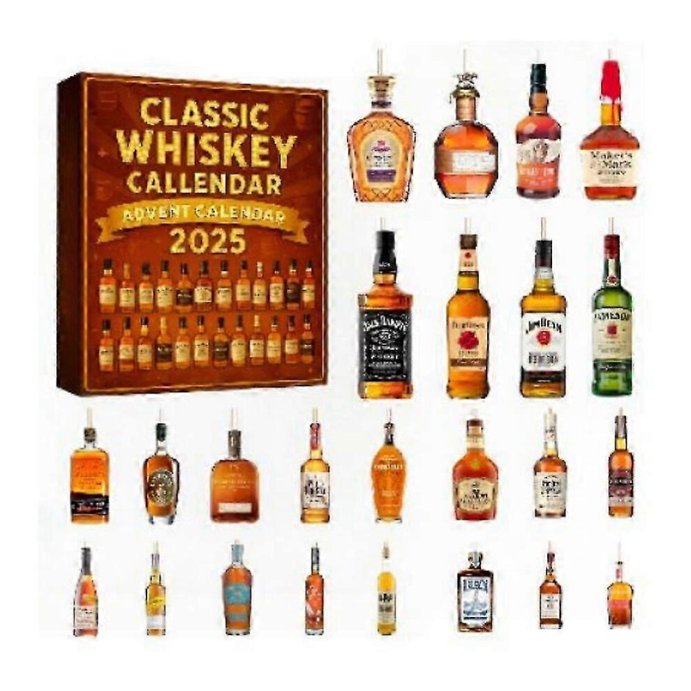 Kikidex (As Show, One Size) 2025 Beer Advent Calendar Whisky Arrival Festival Calendar - Christmas