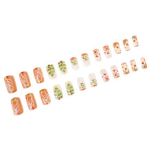 Ensemble de Nail Art de noël, 24 pièces, avec maison en chocolat