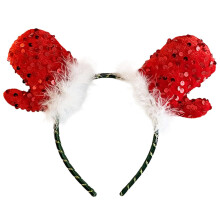 Costume à paillettes, bandeau, chapeau, cerceau pour-Gants