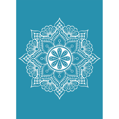 Mandala auto-adhésif sérigraphie pochoir maille transferts