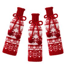 Paquet de 3 flocons de neige décoratifs tricots-Modèle élan