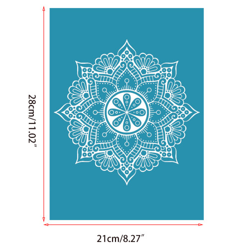 Mandala auto-adhésif sérigraphie pochoir maille transferts 2