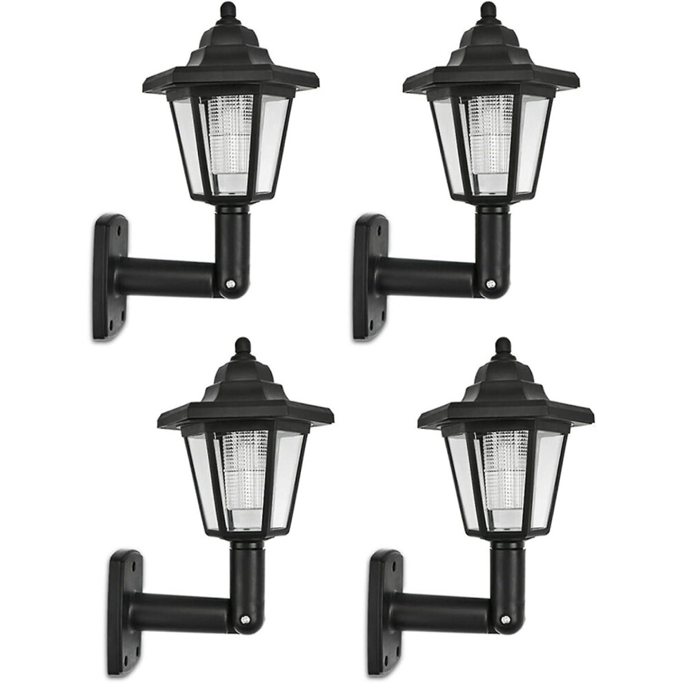 Kikidex (As Show, One Size) X Solar Powered Outdoor Garden Fence Wall Lantern Lamp Light Sensor