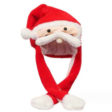 Red Christmas Santa Hat with Mustache for Christmas Festival