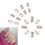 Short Square False Nail Full Cover Stick on Nails Christmas 2