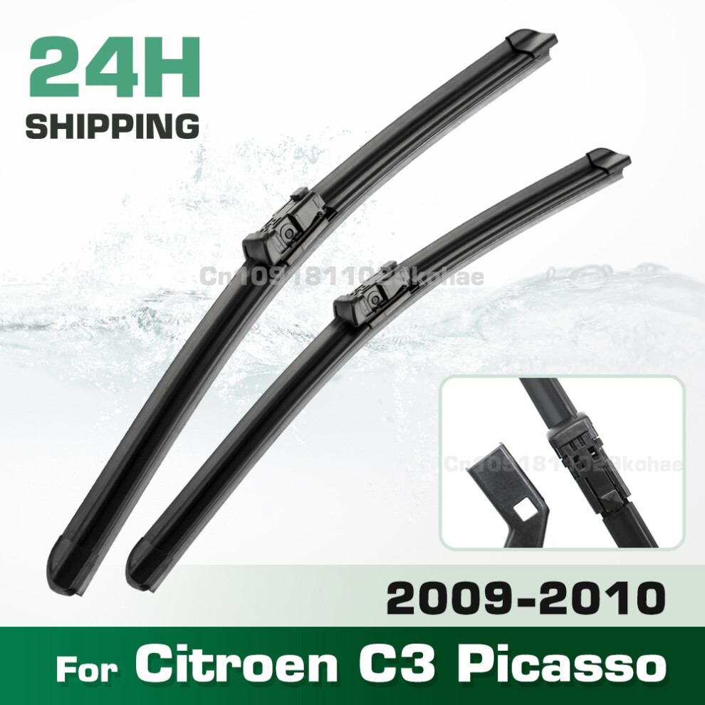 (Right Hand Drive) Wiper Lhd&Rhd Front Wiper Blades Set For Citroã«N C3 Picasso 2009 - 2010 Windshield Windscreen Window Brush 24'' 16'' 6935159269449