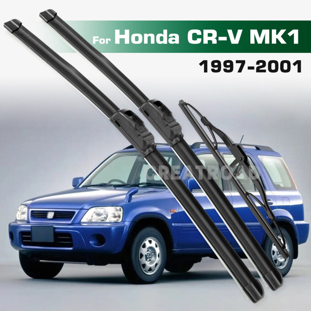 (3Pcs-1997-2001-Honda Cr-V Mk1) Wiper For Honda Cr-V Crv Mk1 1997-2001 1998 1999 Wiper Front&Rear Blade Windshield Windscreen Window Brushes 19"19"13" 6935159269098
