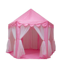 Elegant Pink Kids Playhouse Tent 2-Person Mosquito Protection