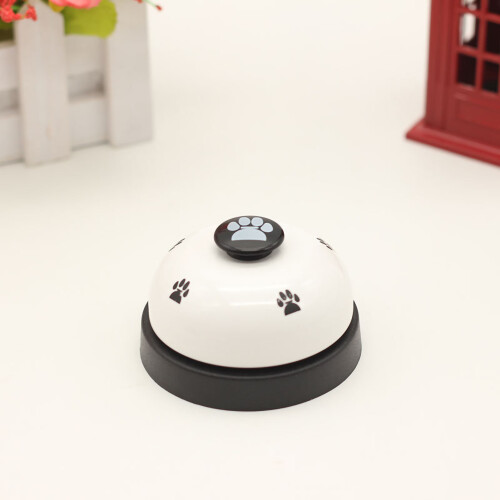 Interactive Steel Pet Training Bells for Dogs, White & Black 1