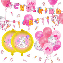 Set von Einhörnern Rosa Luftballons 30 Stück Dekoration — kindergeburtstag deko, partyzubehör mädchen, ballon girlande
