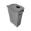 60 Litre Slim Bin Grey Base & 2 Hole Grey Lid 1