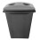 60 Litre Slim Bin Grey Base & 2 Hole Grey Lid 4
