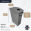 60 Litre Slim Bin Grey Base & 2 Hole Grey Lid 3