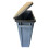 60 Litre Slim Bin, Grey Base & Black Hinged Lid 6