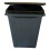 60 Litre Slim Bin, Grey Base & Black Hinged Lid 9