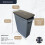 60 Litre Slim Bin, Grey Base & Black Hinged Lid 4