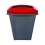 87 Litre Slim Bin, Grey Base & Red Open Lid 4
