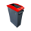 87 Litre Slim Bin, Grey Base & Red Open Lid 2