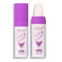 Shimmering Highlighter Puff Stick - Long-Lasting Shimmer Powder for Face & Body, Luminous Glitter Makeup, Polvo De Hadas, Pearl White