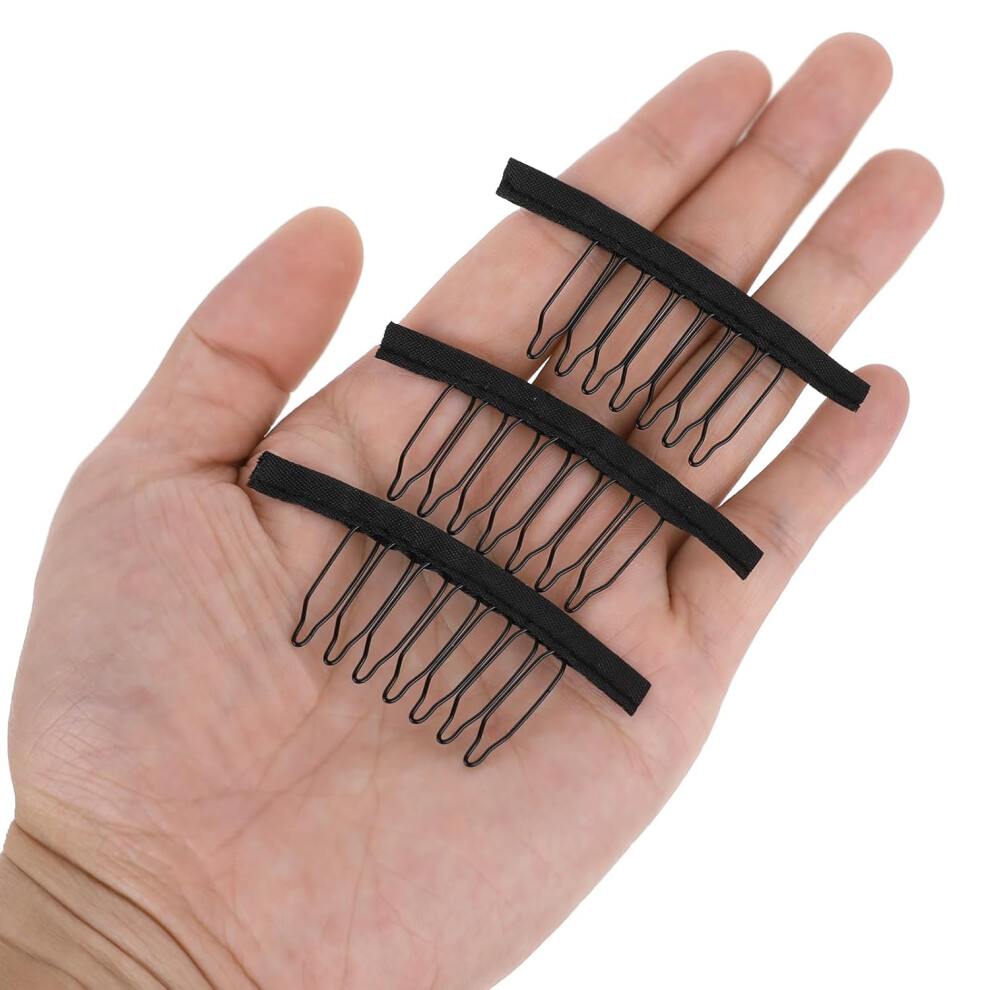 Nikcorp Unisex Secure Metal Hair Extension Clips - 60 Pack Of 7-Tooth U-Shape Snap Combs For Wigs, Wefts & Diy Clip-In Hairpieces