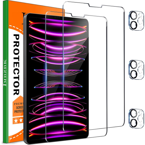 IMBZBK Kit de films protecteurs d'écran et d'objectif pour iPad Pro 12,9"