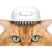 Brosse pour Chat en Silicone avec Bouton de Libération Enlève les Poils Morts