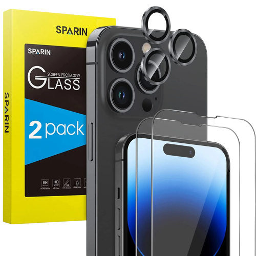 Verre Trempé de Protection pour iPhone 14 Pro Max 9H Protection Caméra 2 pièces