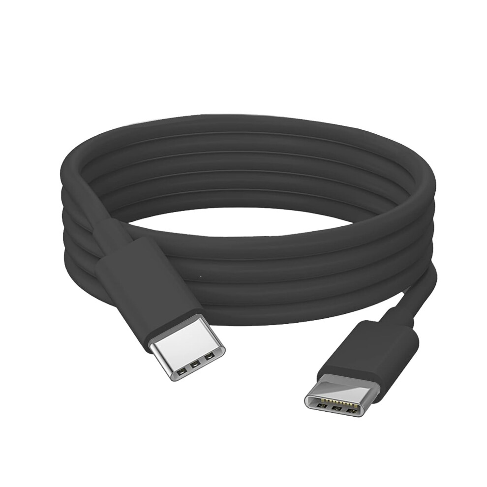 Fast Charging Usb C To C Cable - 1.8M 60W Power Delivery Cord For Macbook Pro/Air, Ipad, Samsung Galaxy, Pixel & Laptops Black 5906792680442