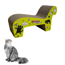 Grattoir pour Chat en Carton avec Herbe Ă Chat 47x19x25 cm Lit pour Chat