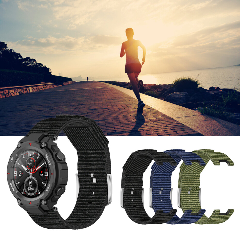 Replacement Canvas Band For T Rex Smartwatch, / Blue/Green Black/Dark/Blue 7691356870701