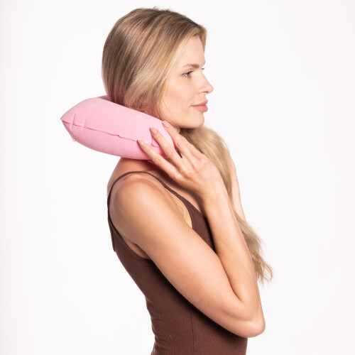 Oreiller de Voyage Gonflable Ergonomique Rose AJK 1