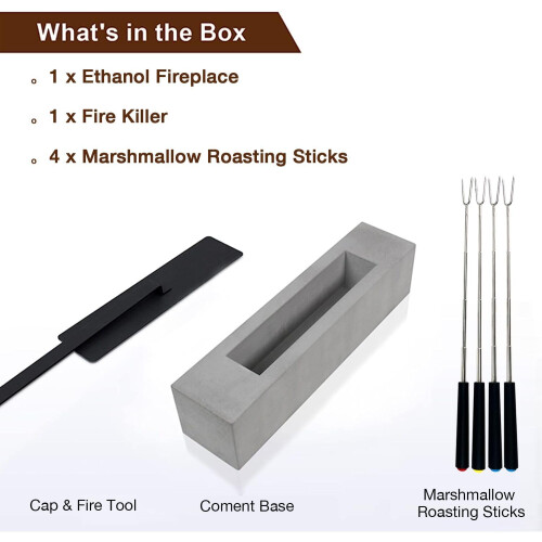 Cheminée bio Autonome Foyer de Table à l'éthanol Sans Fumée BIO 1