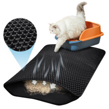 Tapis de litière pour chat double couche étanche antidérapant 60 45 cm