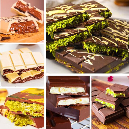 DAILIENFUS Moule en silicone pour chocolat Dubaï Ensemble avec accessoires 1